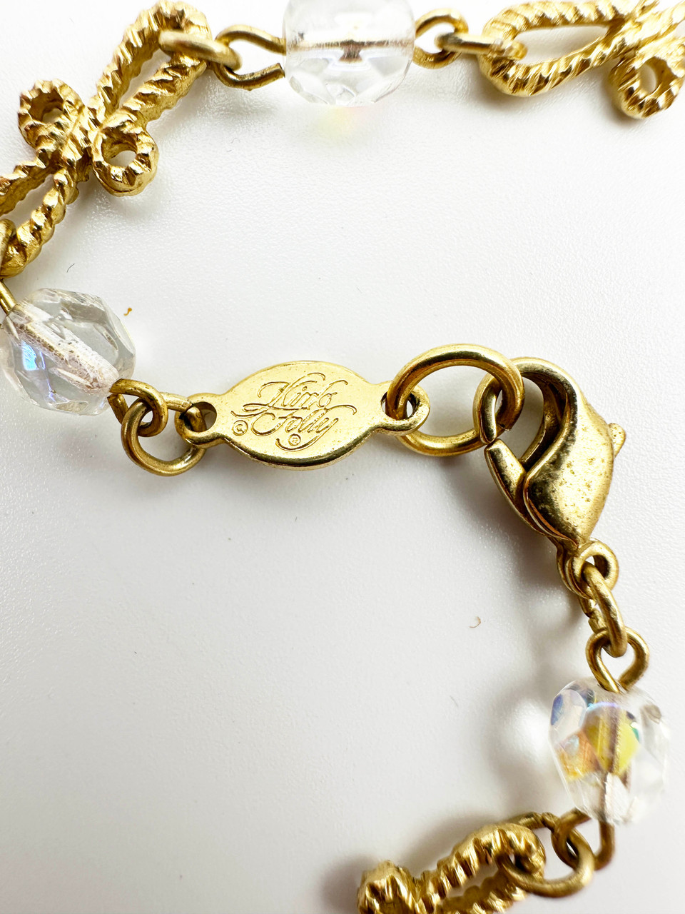 1990s Kirks Folly Charm Fairy Core Dream Chain Link Necklace And