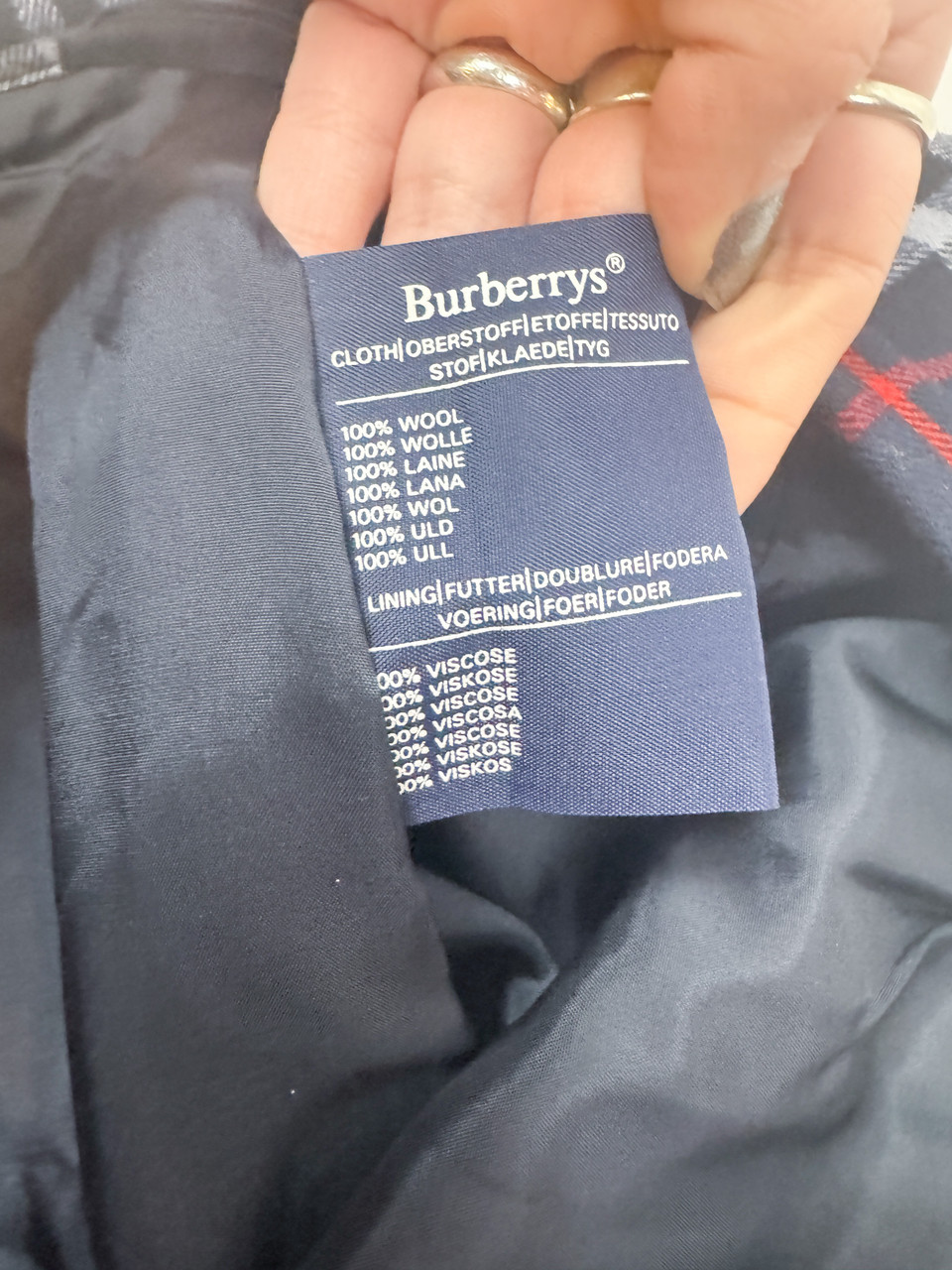1970s - 1980s Burberrys Blue Tartan Plaid Wool Skirt