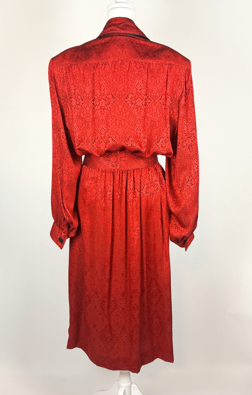 silk smoking dress Scoop Neck Dress Smoke - XL