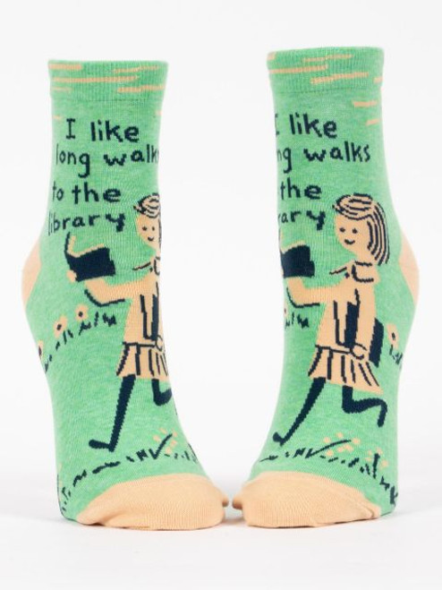 I like Long Walks To The Library Women's Ankle Socks
