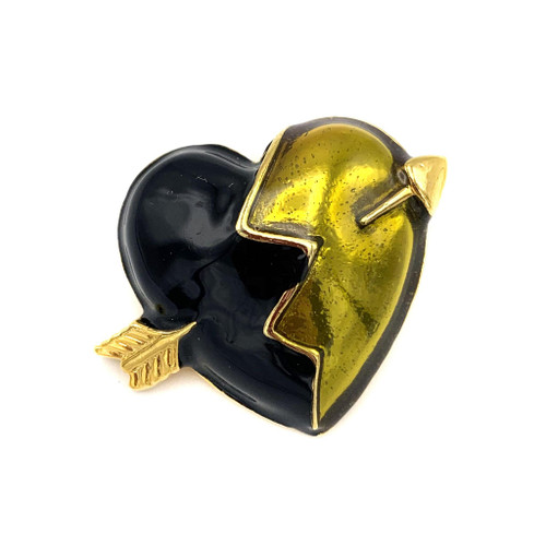 1980s Heart & Arrow Brooch 1980s Heart & Arrow Brooch