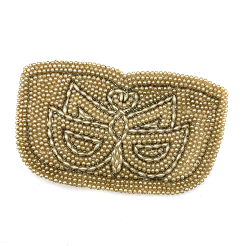 1930s - 40s Pearl Beaded Zip Top Clutch 1930s - 40s Pearl Beaded Zip Top Clutch