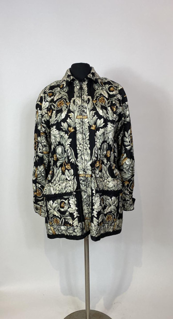 1980s - 1990s Silk and Wool Printed Reversible Jacket by Wathne