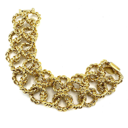 1990s KENNETH LANE Golden Rope Chain Bracelet