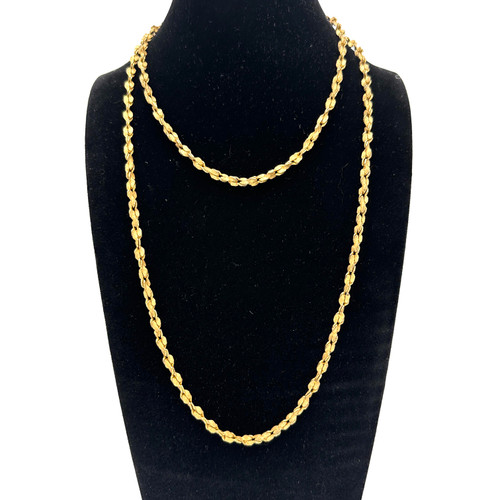 1950s - 60s MIRIAM HASKELL Golden Link Chain Necklace