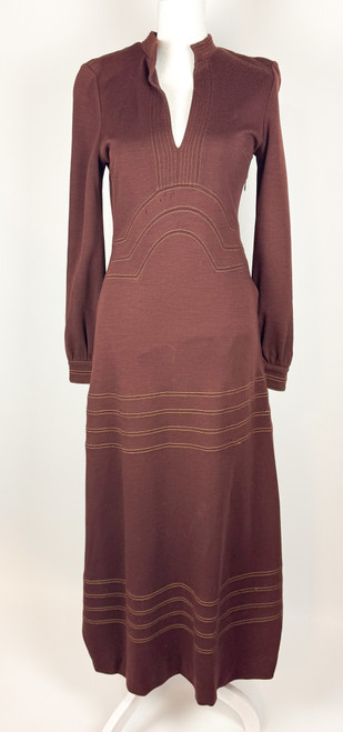 Y2K Marc Jacobs Brown Wool Maxi Dress