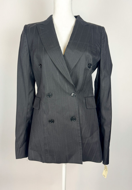 Y2K Costume National Black Pinstripe Blazer Jacket NWT