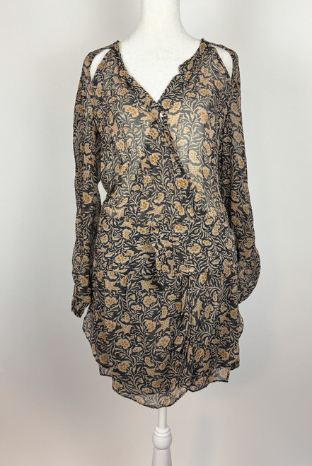 Y2K Isabel Marant Etoile Blue Floral Cutout Dress