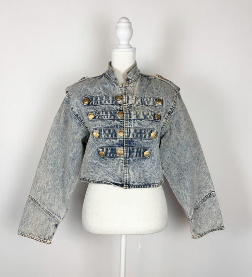 1980s - 1990s Neapolitan Military Denim Jacket