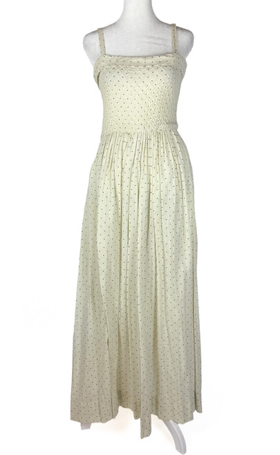 1970s Ted Lapidus Paris Polka Dot Maxi Dress