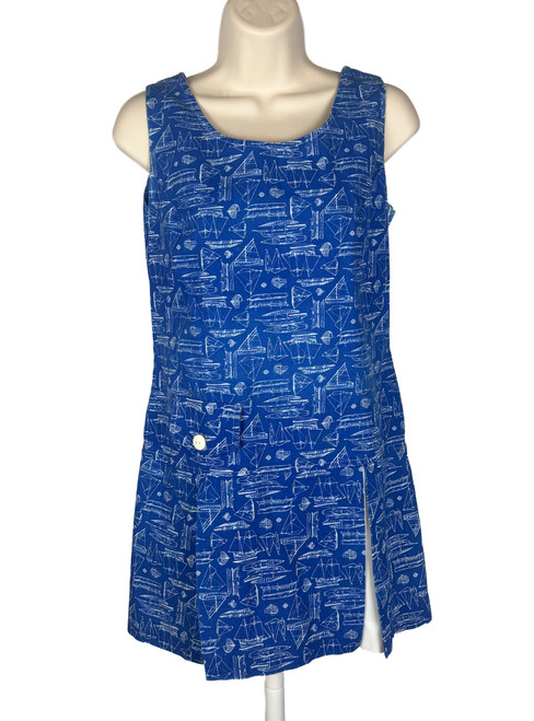 1960s Byer California Nautical Boat Print Romper