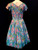 1950's - 60's Gigi Young Watercolor Flower Print Chiffon Dress