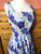 1950s Jumbo Floral Cotton Pleated Swing Dress
