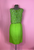 1960s Mardi Gras New York Green Satin Beaded Dress