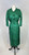 1950s -1960s Saks Fifth Avenue Green Silk Dress & Jacket Set