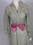 1960s - 1970s Lee Jordan Silver Sequin Pink Bow Dress