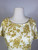 Early 1960s Westover Walker Gold Flower and Trumpet Print Dress