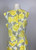 Early 1960s Yellow and Grey Watercolor Floral Print 2pc. Set