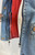1980s - 1990s Kaos  Fleece Lined Leather Trim Denim Jacket
