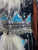 Vintage 80s - 90s Mummers Day Parade / Marti Gras Unisex Warrior Fur Trim Sequin Costume