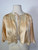 1920s Peach Silk and Lace Bed Jacket / Capelet