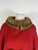 1950s - 1960s Red Mod Wool Coat Mink Fur Trim by Hockanum for Melaire