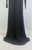 1930s Black Long Sleeve Cowl Neck Floor Length Gown