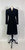 1930s - 1940s Black Boucle Wool Criss Cross Stitched Princess Coat