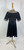 1940s Black Cotton Striped Trim Day Dress