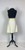 1960s Black and White Empire Waist Jeweled Dress