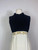 1960s Black and White Empire Waist Jeweled Dress