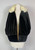 1920s Russeks Black Velvet Cape With Rabbit Fur Trim