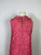 1960s Jr. Theme Mod Pink Shift Dress with Flower Ribbon Appliqué