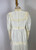 1970s White Cotton Prairie Dress with Crochet Sleeve Detailing