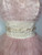 1950s Pink Tulle Ruffle Party Gown with Satin Bow Back