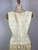1950s Cream Satin Floral Brocade Swing Gown