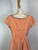 1950s Peachy Pink Silk Taffeta Bow Back Dress