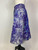 1970s Purple Tie Dye Leather Midi Skirt