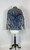 1980s Julie Denim Fringe Cheetah Applique Jacket Made in France