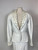 1980s White Eyelet Leather Two Piece Jacket and Skirt Set