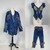 1980s Carreli Acid Wash Denim Jacket Top and Jeans Fringe Detail Three Piece Set