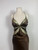 1990s - Y2K Nicole Miller Brown Silk Gold Sequin Gown Deadstock NWT