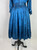 1950s Suzy Perette Blue Silk Satin Swing Dress