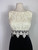 1980s - 1990s Scott McClintock White Lace and Black Velvet Gown