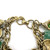 1960s - 70s Green Glass Shell Design Charm Bracelet