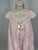 1960s Ma Cherie Pink Chiffon Lace Peignoir Babydoll Tank and Short Set