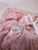 1960s Ma Cherie Pink Chiffon Lace Peignoir Babydoll Tank and Short Set