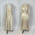 1990s - Y2K Victoria's Secret Cream Satin Slip Maxi Dress and Robe Peignoir Set