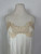 1960s White Pleated Chiffon Lace Trim Slip Dress