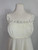 1950s - 1960s Eve Stillman White Nylon Sequin Babydoll Maxi Slip Dress